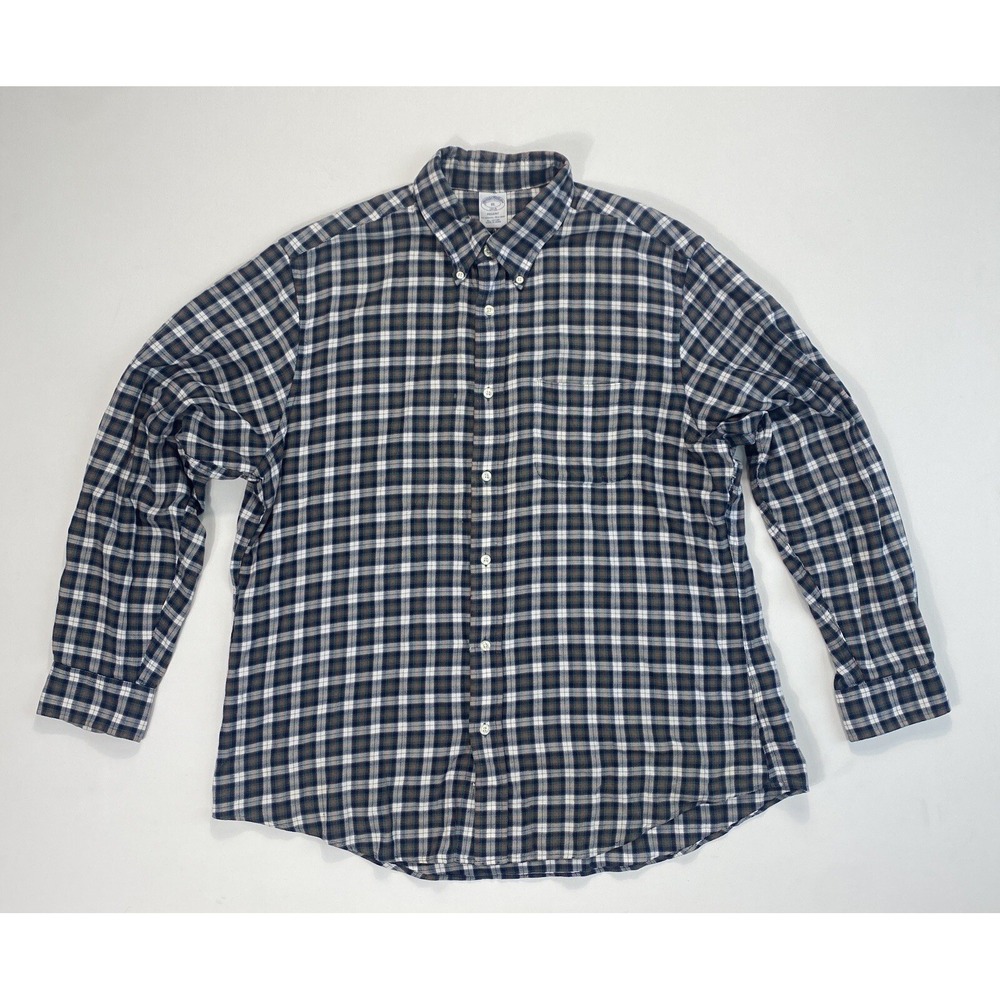 Brooks Brothers Regent Flannel Shirt Mens XL Gorpcore Plaid Casual Classic